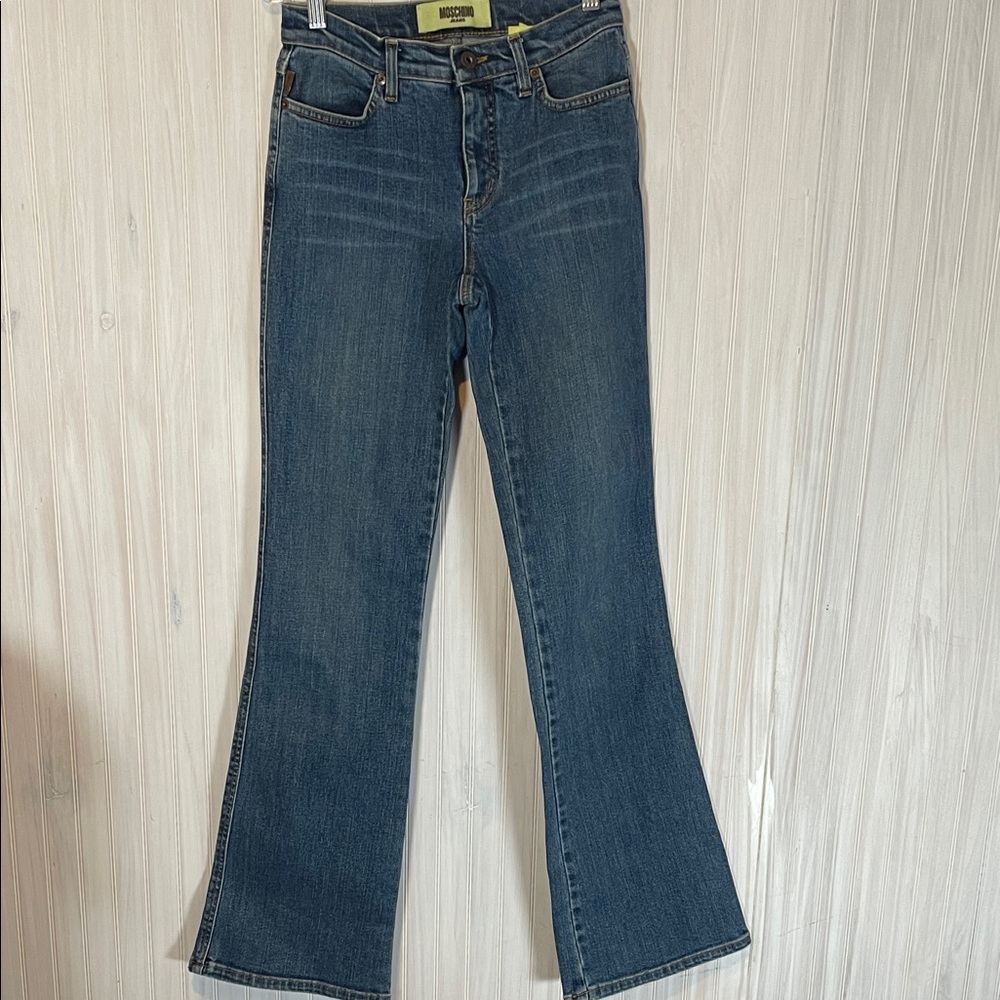 VINTAGE MOSCHINO DONNA JEANS FLARE LOW RISE 26